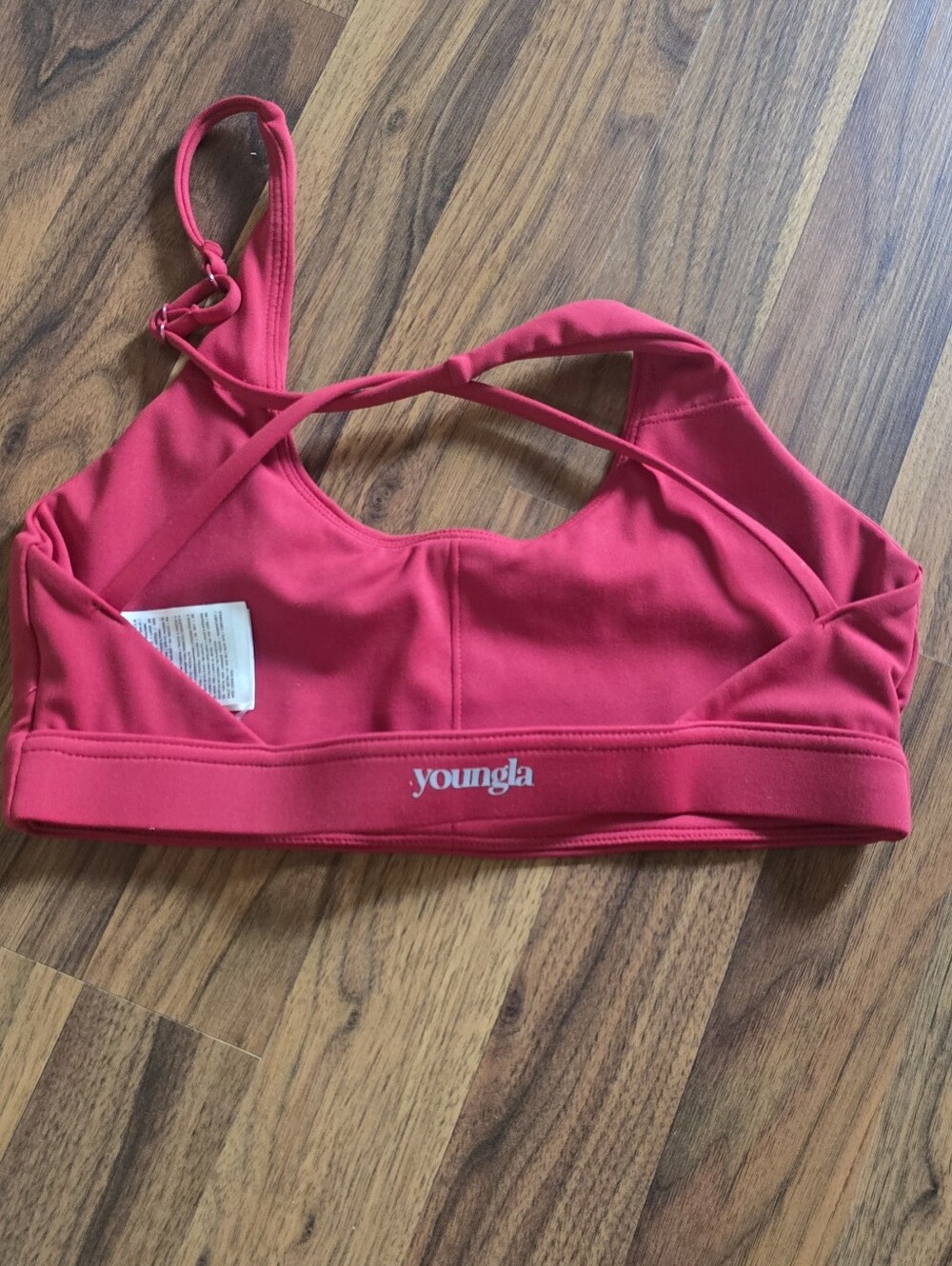 YoungLA Racerback Sports Bralette - Red - Picture 2 of 3
